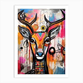 Deer 43 Neo-expressionism Art Print