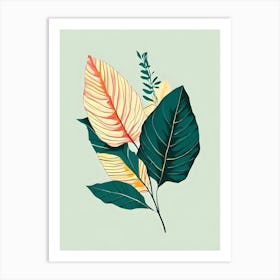 Tropical Leaves Canvas Print Art Print