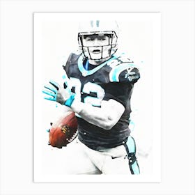 Christian Mccaffrey Carolina 1 Art Print