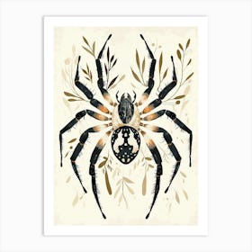 Colourful Insect Illustration Spider 12 Art Print