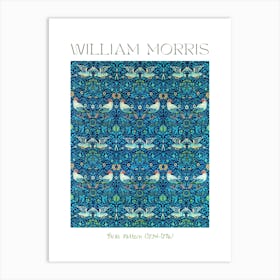 William Morris Birds Pattern HD Remastered Vibrant Labelled Poster Print Cotton Exhibition Perfect for a Feature Wall Art Print