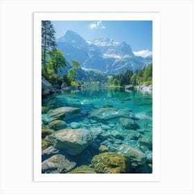 Clear Lake In Switzerland Art Print