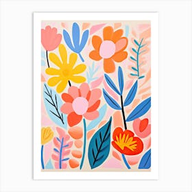 Flowers 22, Matisse style, Floral texture Art Print