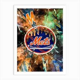 New York Mets Baseball Poster Art Print