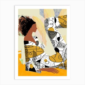 Fashion Woman Modern Art Print