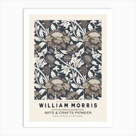 William Morris Beige Floral Poster 1 Art Print