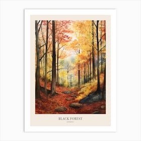 Autumn Forest Landscape Black Forest Germany 1 Poster Art Print