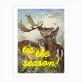 Tis the season! Vintage altered art Art Print