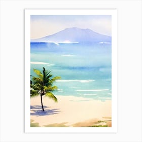 Seminyak Beach, Bali, Indonesia Watercolour Art Print