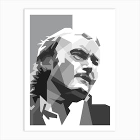 Phil Collins black white illustration is an English musician, singer, drummer, songwriter, record producer and actor. He was the drummer and later became the lead singer of the rock band Genesis and had a successful solo career, achieving three UK number-one singles and seven US number-one singles as a solo artist. Art Print