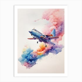 Airplane In Flight Art Print