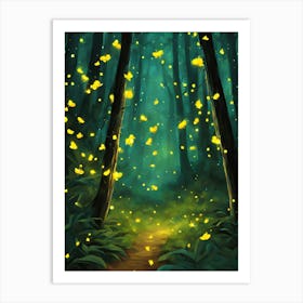 Fireflies In The Forest 1 Poster