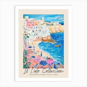 Polignano A Mare, Puglia   Italy Il Lido Collection Beach Club Poster 4 Art Print