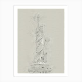 Statue Of Liberty Wood Print 1 Art Print