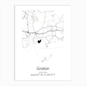 Groton,United States Minimalist Map Poster