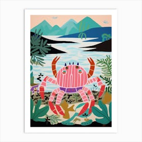Maximalist Animal Painting Crab Art Print