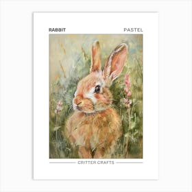 Rabbit Pastel Watercolour 2 Poster Poster