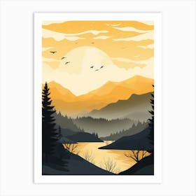 Sunset Landscape Art Print