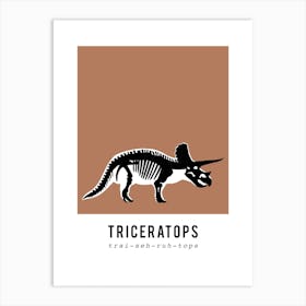 Triceratops, Dinosaur Boys Room Decor Art Print