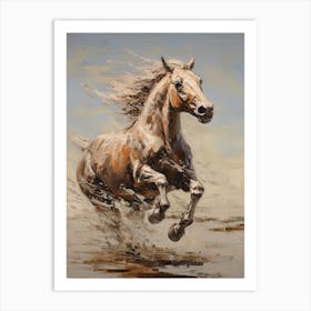 A Horse Painting In The Style Of Impasto 3 Art Print