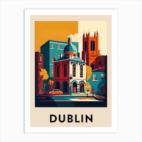 Dublin 3 Vintage Travel Poster Art Print