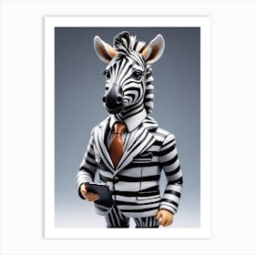 Business Zebra Art Print