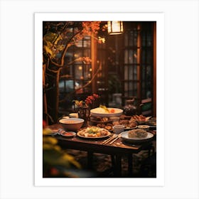 Chinese Dining Table Art Print