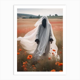Ghost In The Poppy Fields Painting (2) Art Print
