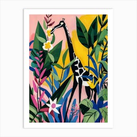 Giraffe In The Jungle 5 Art Print