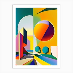 Heliocentric Abstract Modern Pop Space Art Print