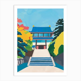 Nijo Castle Kyoto 6 Colourful Illustration Art Print