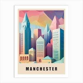 Manchester City Low Poly (15) Art Print