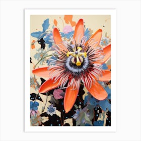 Surreal Florals Passionflower 2 Flower Painting Art Print