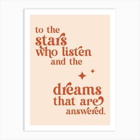 To the Stars Quote ACOTAR Art Print