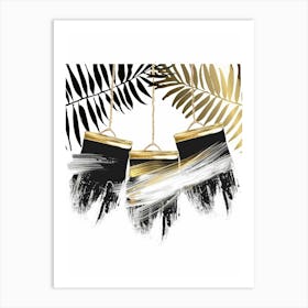 Black And Gold Painting 1 Art Print