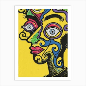 Psychedelic Woman 3 Art Print