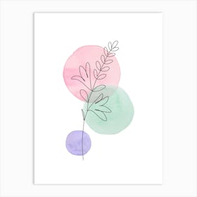 Watercolor Leaf Art Print