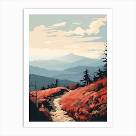 Appalachian Trail Usa 3 Hiking Trail Landscape Art Print