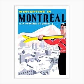 Wintertime In Montreal, Quebec, Canada Art Print