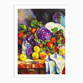 Red Cabbage Cezanne Style vegetable Art Print