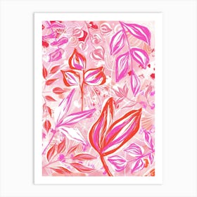 Pink Wild Nature Art Print