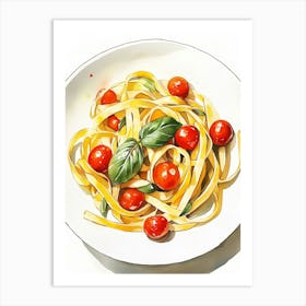 Fettuccine With Cherry Tomatoes Affiche