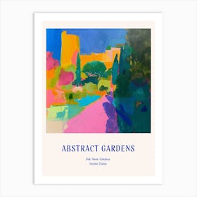 Colourful Gardens Bok Tower Gardens Usa 3 Blue Poster Art Print