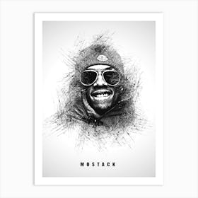 Mostack Rapper Sketch Art Print