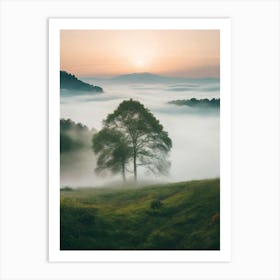 Sunrise Over Fog Art Print