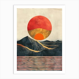 Sunset In The Mountains 28 Art Print