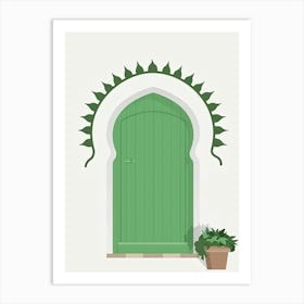 Green Door Art Print