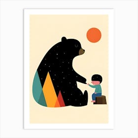 Bear And Child Art Print