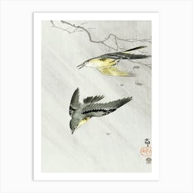 Songbirds In Rain (1900 1910), Ohara Koson Art Print