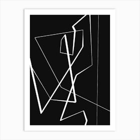 Angular Lines No 1 (Black) Art Print
